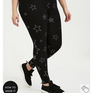 TORRID PREMIUM LEGGING - STARS BLACK